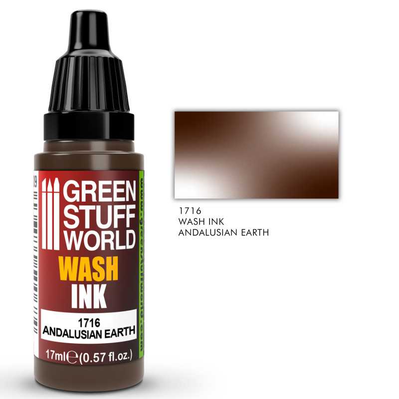 Green Stuff World Wash Ink Andalusian Earth 17ml