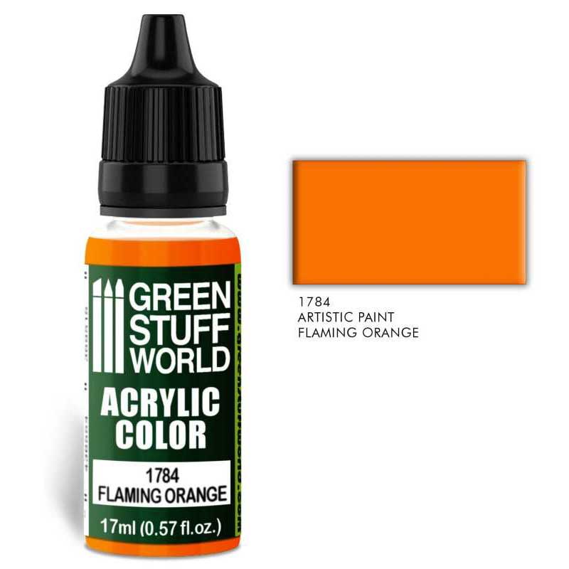 Green Stuff World Acrylic Color Flaming Orange 17ml