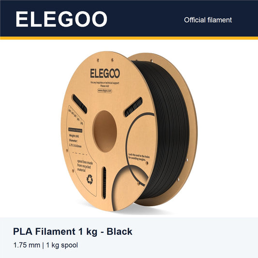 ELEGOO PLA Filament 1 kg - Black [ELEGOO branded card]