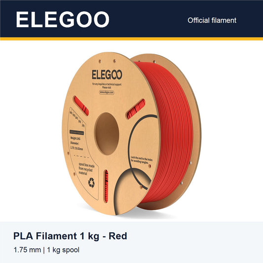 ELEGOO PLA Filament 1 kg - Red [ELEGOO branded card]