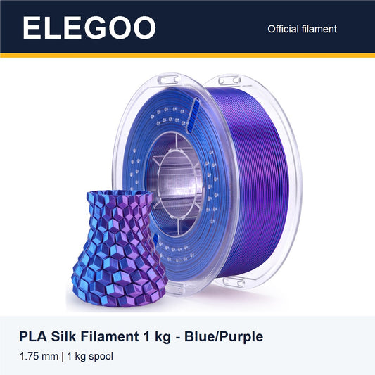 ELEGOO PLA Silk Filament 1 kg - Blue/Purple [ELEGOO branded card]