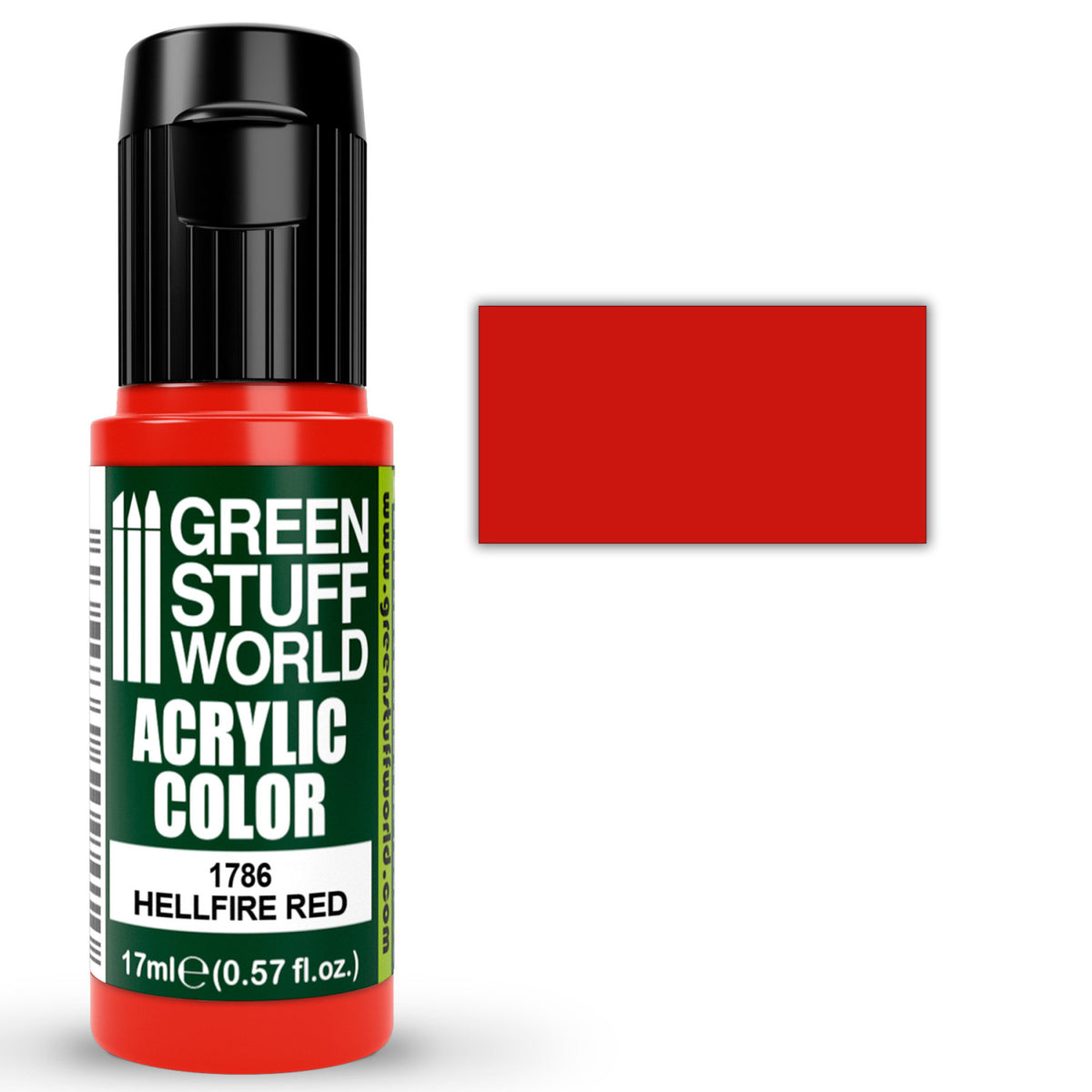 Green Stuff World Acrylic Color Hellfire Red 17ml
