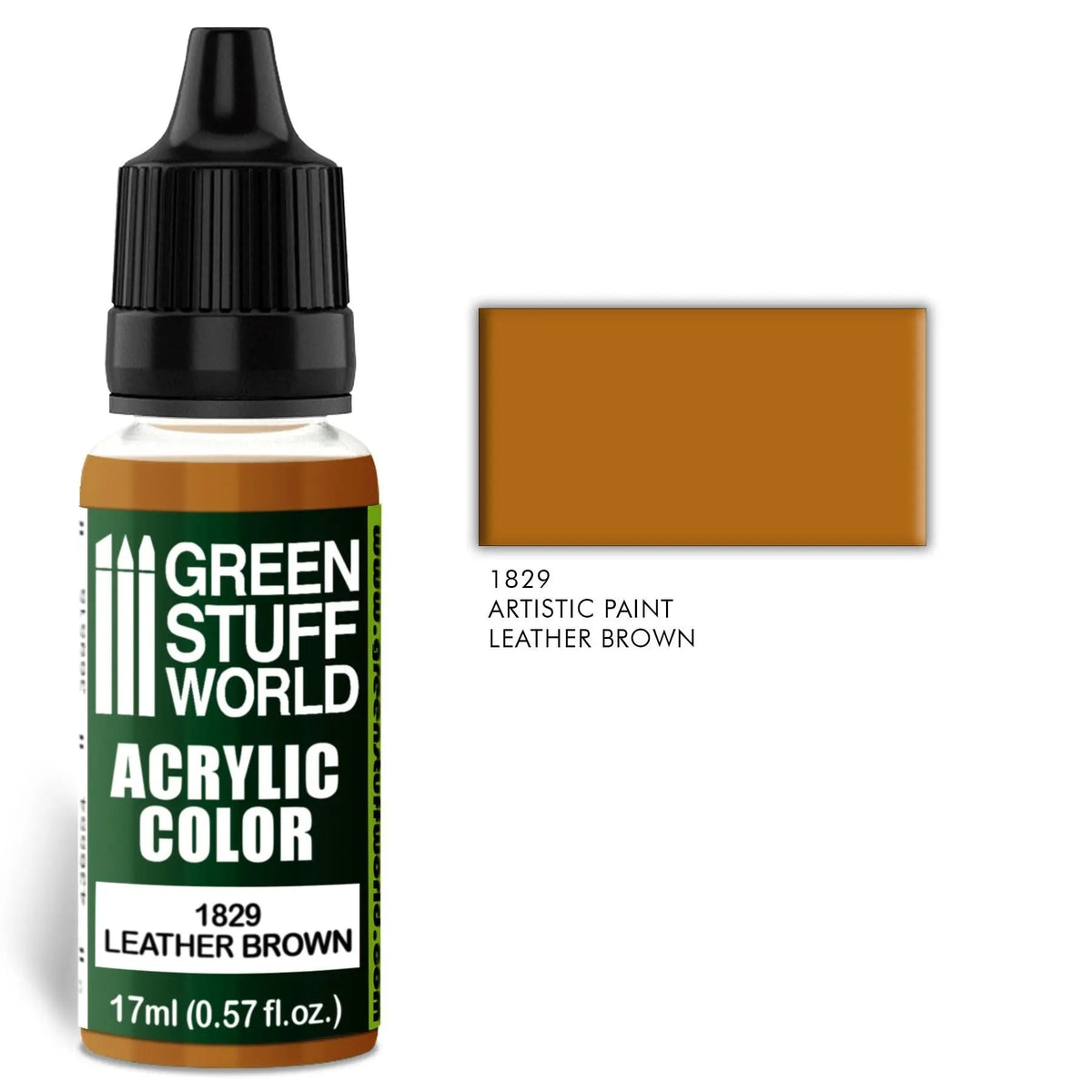 Green Stuff World Acrylic Color Leather Brown 17ml