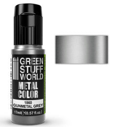 Green Stuff World Metallic Paint Gunmetal Grey 17ml