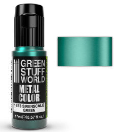 Green Stuff World Metallic Paint Sirenscale Green 17ml